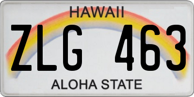 HI license plate ZLG463