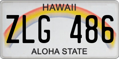 HI license plate ZLG486