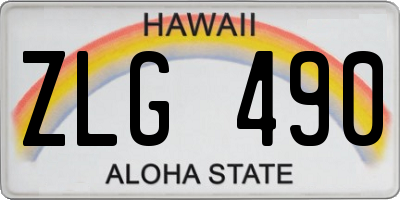 HI license plate ZLG490