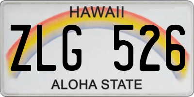 HI license plate ZLG526