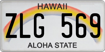 HI license plate ZLG569