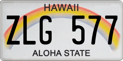 HI license plate ZLG577