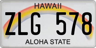 HI license plate ZLG578