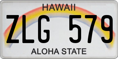 HI license plate ZLG579