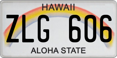 HI license plate ZLG606