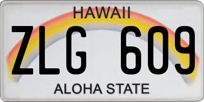 HI license plate ZLG609
