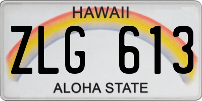 HI license plate ZLG613