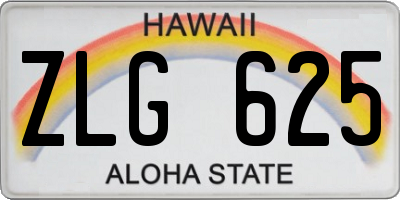 HI license plate ZLG625