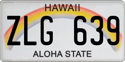 HI license plate ZLG639