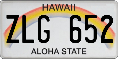 HI license plate ZLG652