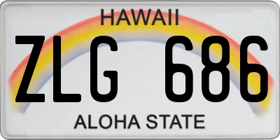 HI license plate ZLG686