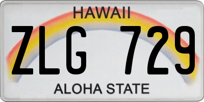 HI license plate ZLG729