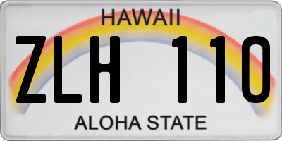 HI license plate ZLH110
