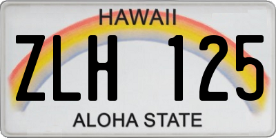 HI license plate ZLH125