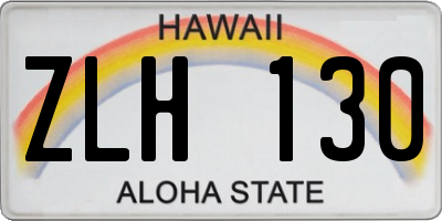 HI license plate ZLH130