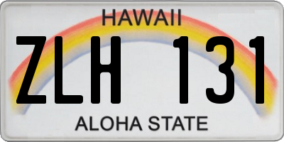 HI license plate ZLH131