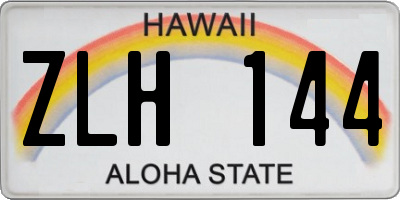 HI license plate ZLH144