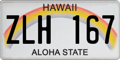 HI license plate ZLH167