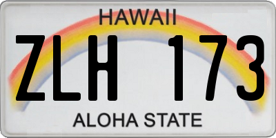 HI license plate ZLH173