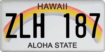 HI license plate ZLH187