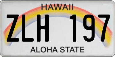 HI license plate ZLH197