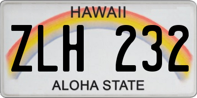 HI license plate ZLH232