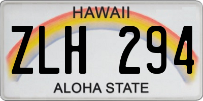 HI license plate ZLH294