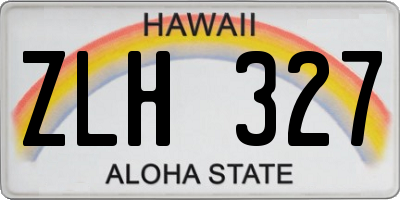 HI license plate ZLH327