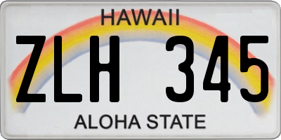 HI license plate ZLH345