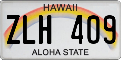 HI license plate ZLH409