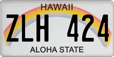 HI license plate ZLH424