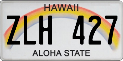 HI license plate ZLH427