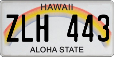 HI license plate ZLH443