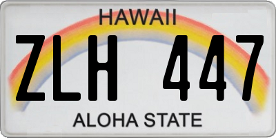 HI license plate ZLH447