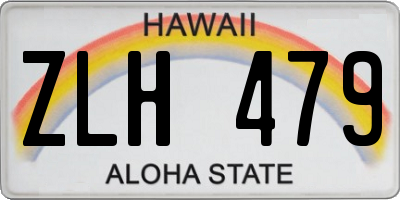 HI license plate ZLH479