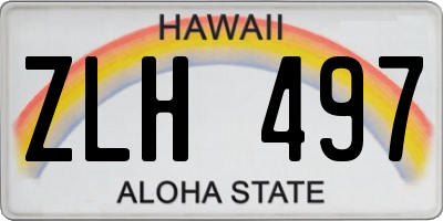 HI license plate ZLH497