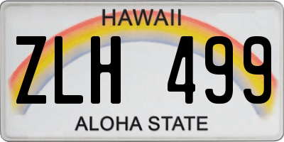 HI license plate ZLH499
