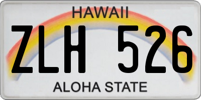 HI license plate ZLH526