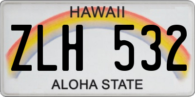 HI license plate ZLH532