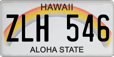 HI license plate ZLH546