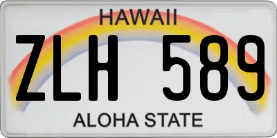 HI license plate ZLH589