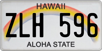 HI license plate ZLH596