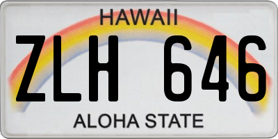 HI license plate ZLH646