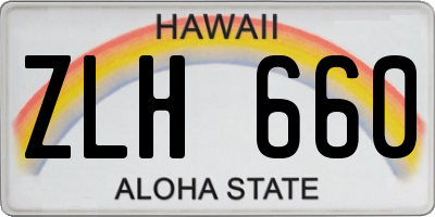 HI license plate ZLH660