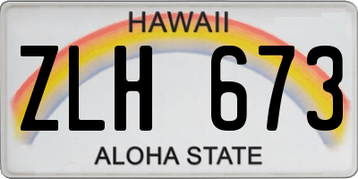 HI license plate ZLH673