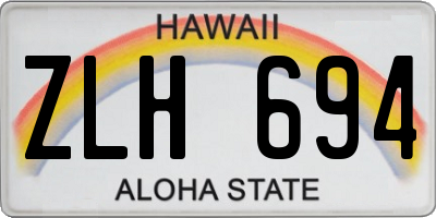 HI license plate ZLH694