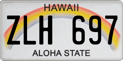 HI license plate ZLH697