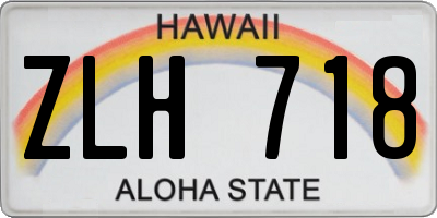 HI license plate ZLH718