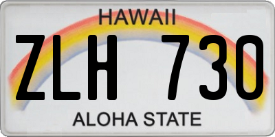 HI license plate ZLH730
