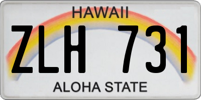 HI license plate ZLH731